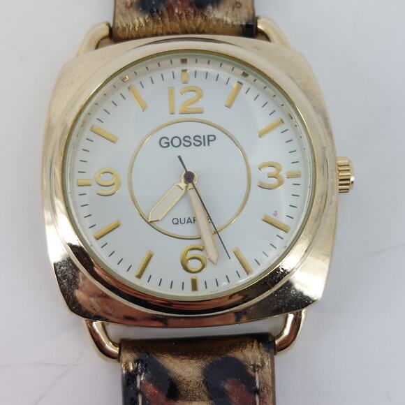 Gossip Quartz Leopard Spots Print Wristwatch Japan Movement - Picture 5 of 14